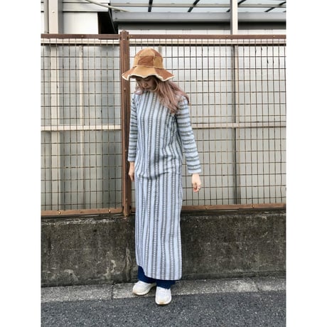 70s Paisley print maxi dress【01417】
