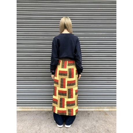 70s Patchwork maxi skirt【01304】