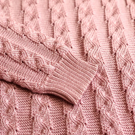 Pink knit sweater【01367】