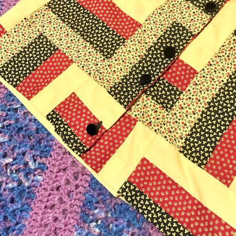 70s Patchwork maxi skirt【01304】