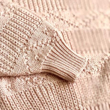 Pastel pink knit sweater【01368】