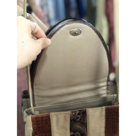70s Patchwork shoulder bag【00931】