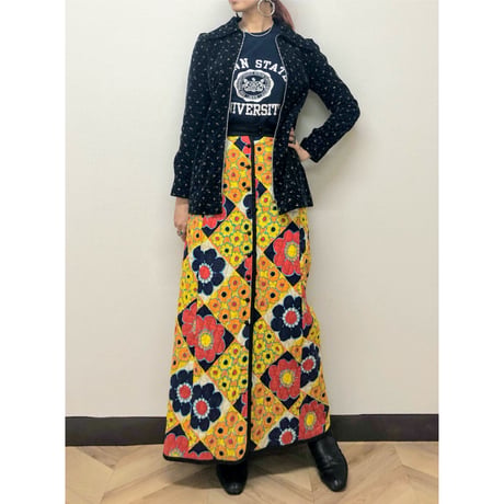 60s Flower pattern corduroy jacket【00499】