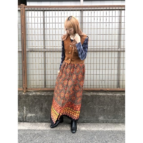 Vintage suade vest【01375】