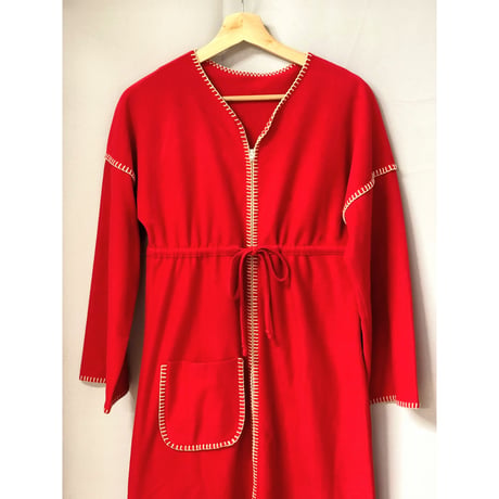 Vintage red fleece dress