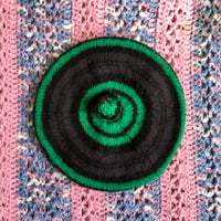 Vintage Scotland wool beret / Green【01391】