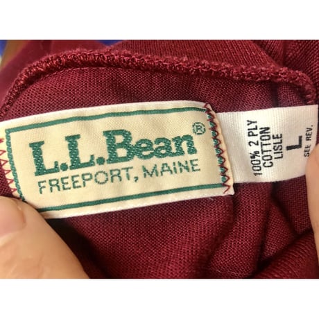 70-80s L.L.Bean Burgundy turtleneck top【01010】