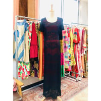 Vintage black lace dress【01065】