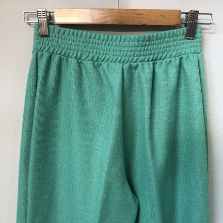 70s Teal poly pants【01261】