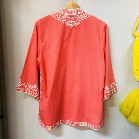 Caro of Honolulu Embroidered Blouse / Pink【01143】