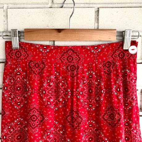 70s Bandana pattern maxi skirt【01242】
