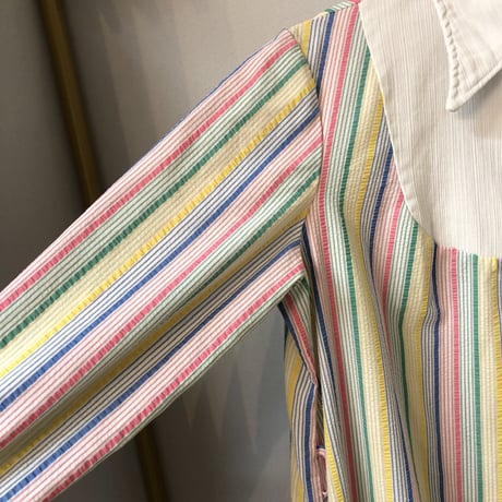Vintage stripe maxi dress【01230】
