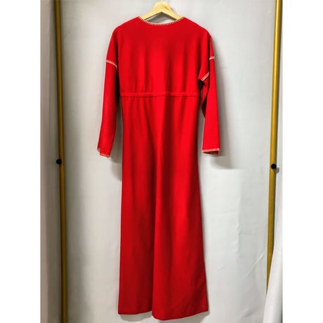Vintage red fleece dress