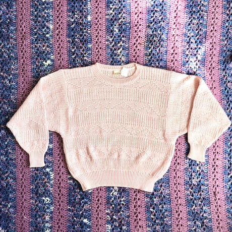 Pastel pink knit sweater【01368】