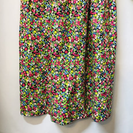60s Sleeveless bright floral sundress【01142】