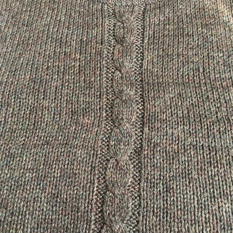 Brown knit vest【01373】