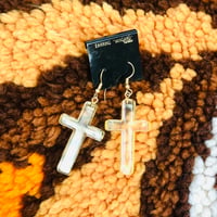 80s Clear cross pierce YELLOW【00577】