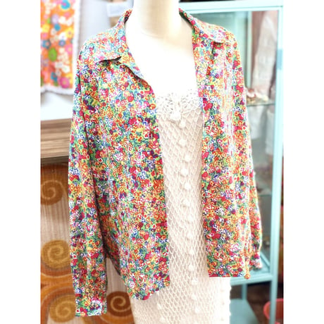 Vintage floral blouse【01194】