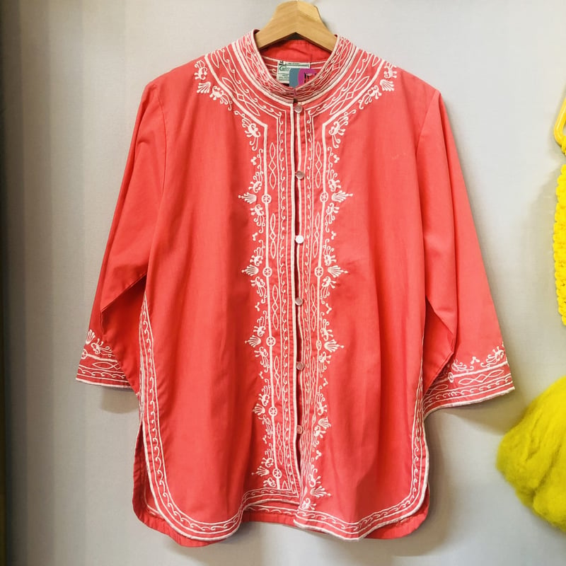 Caro of Honolulu Embroidered Blouse / Pink【0114