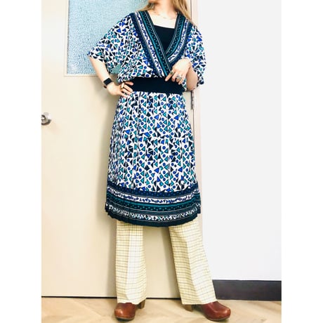 80s Geometric pattern 2pc【00947】