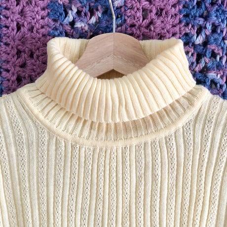 Butter yellow rib knit sweater【01332】