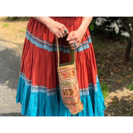 Vintage hemp beach bag【00241】