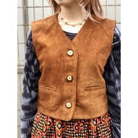 Vintage suade vest【01375】
