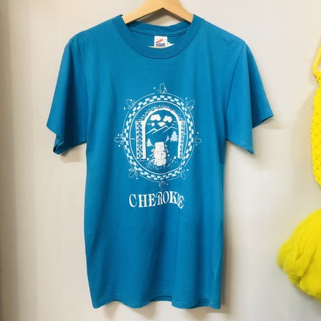 80s Blue Teddy Bear tee【01164】
