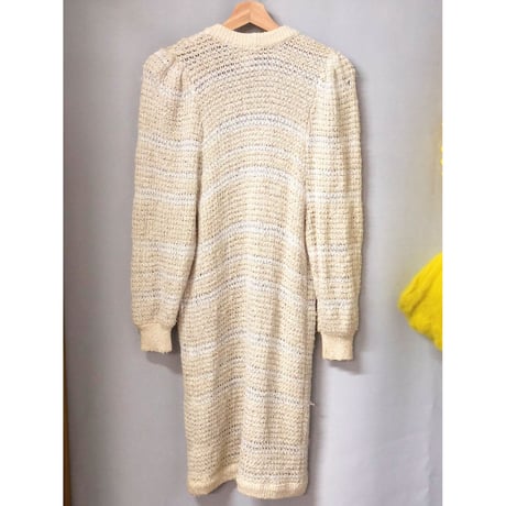 Vintage long knit cardigan【00552】