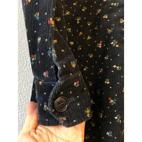 60s Flower pattern corduroy jacket【00499】