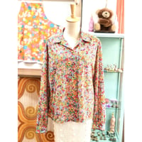 Vintage floral blouse【01194】