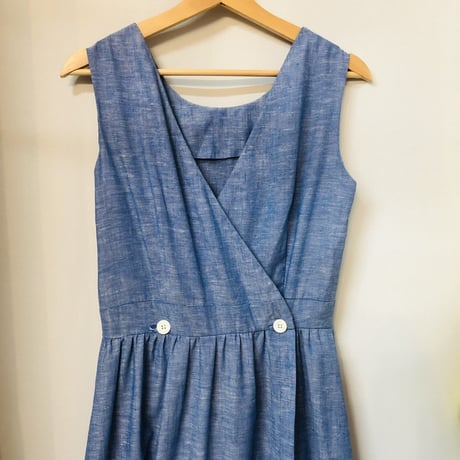 70s Wrap tulip maxi dress【01080】