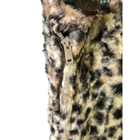 Vintage leopard faux fur skirt【01396】