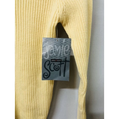 DEAD STOCK Turtleneck knit sweater / Lemon【00738】