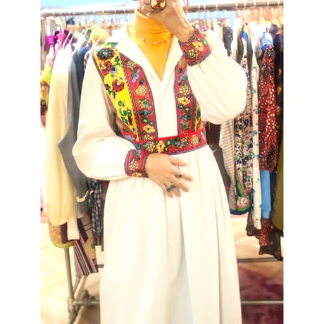70s Bohemian maxi dress【01034】