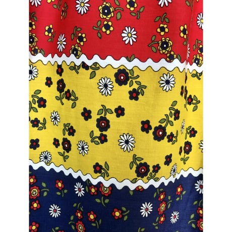 70s Floral maxi skirt【01454】