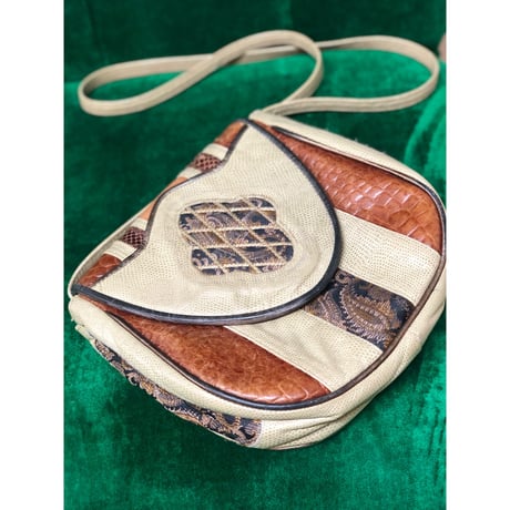 70s Patchwork shoulder bag【00931】