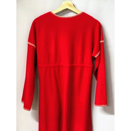 Vintage red fleece dress