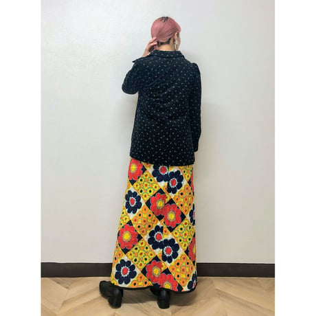 60s Flower pattern corduroy jacket【00499】