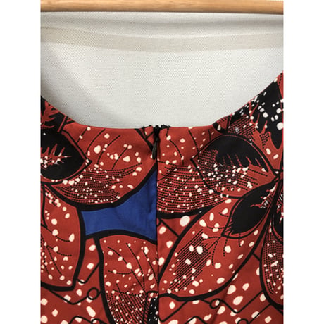 African baloon sleeve peplum tunic / mini dress【00959】