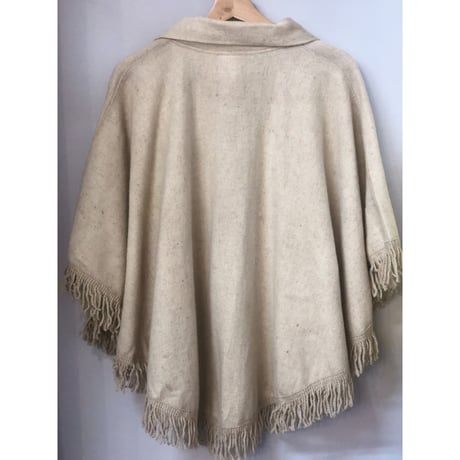 Vintage Made in Mexico wool poncho【01072】