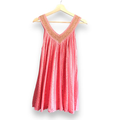 Vintage pink cotton tunic【01513】
