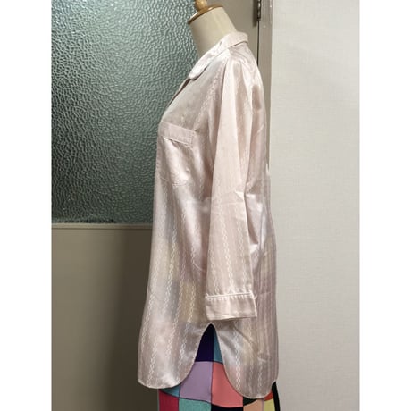 Vintage babypink pajama shirt【00849】