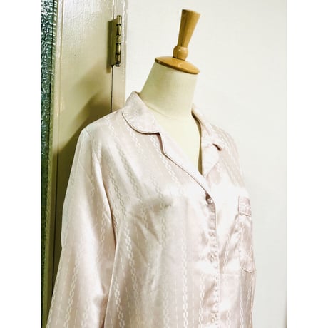 Vintage babypink pajama shirt【00849】