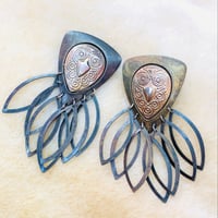 Vintage metal dangle pierce【00760】