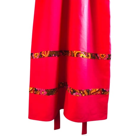 70s Pink hippie maxi dress【01146】