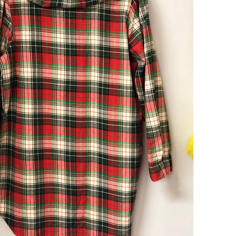 Vintage plaid cotton tunic【00642】