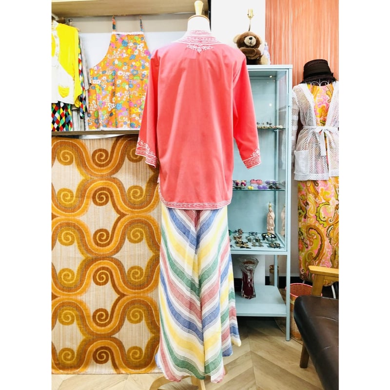 Caro of Honolulu Embroidered Blouse / Pink【0114