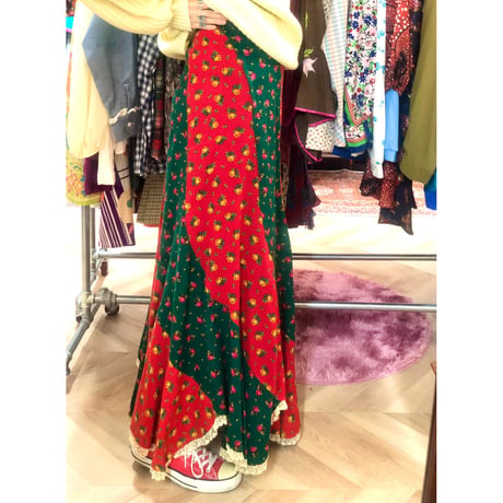 70s Escargot maxi skirt【01030】