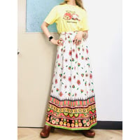 White wrap maxi skirt【00713】
